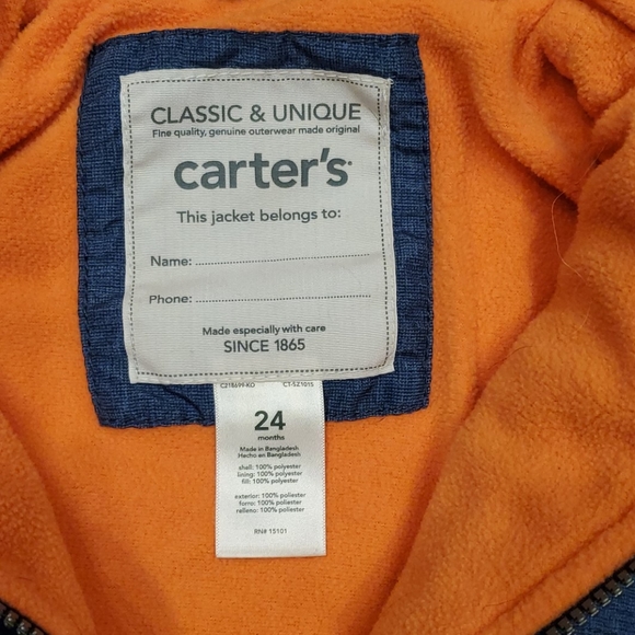 EUC Carters Toddler Jacket - Picture 2 of 4